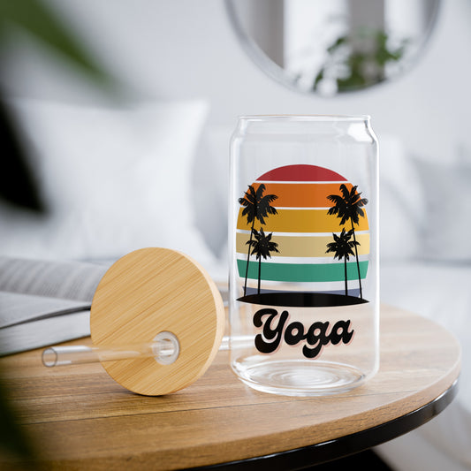 Tropical Yoga Sipper Glass