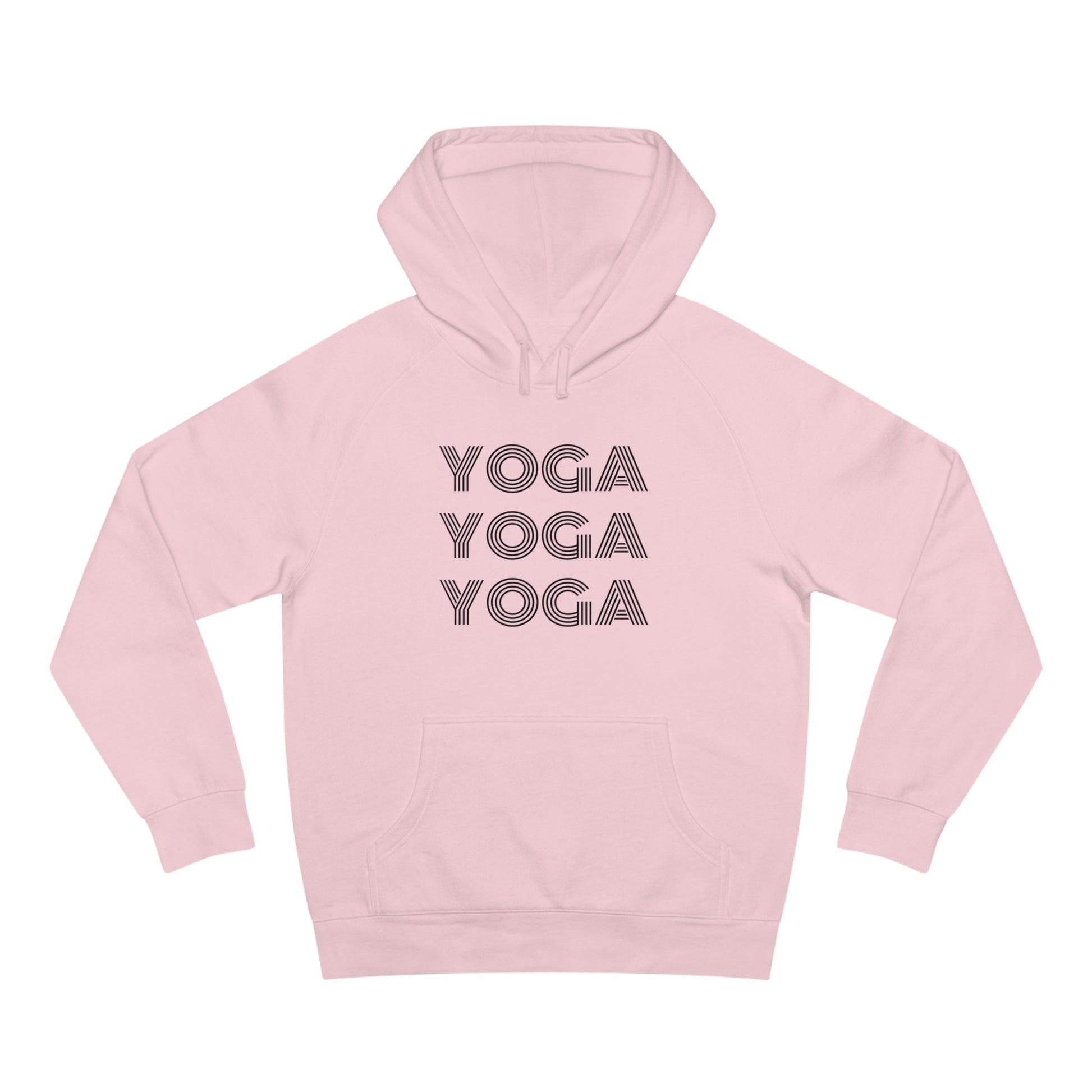 Retro Yoga Unisex Pink Hoodies