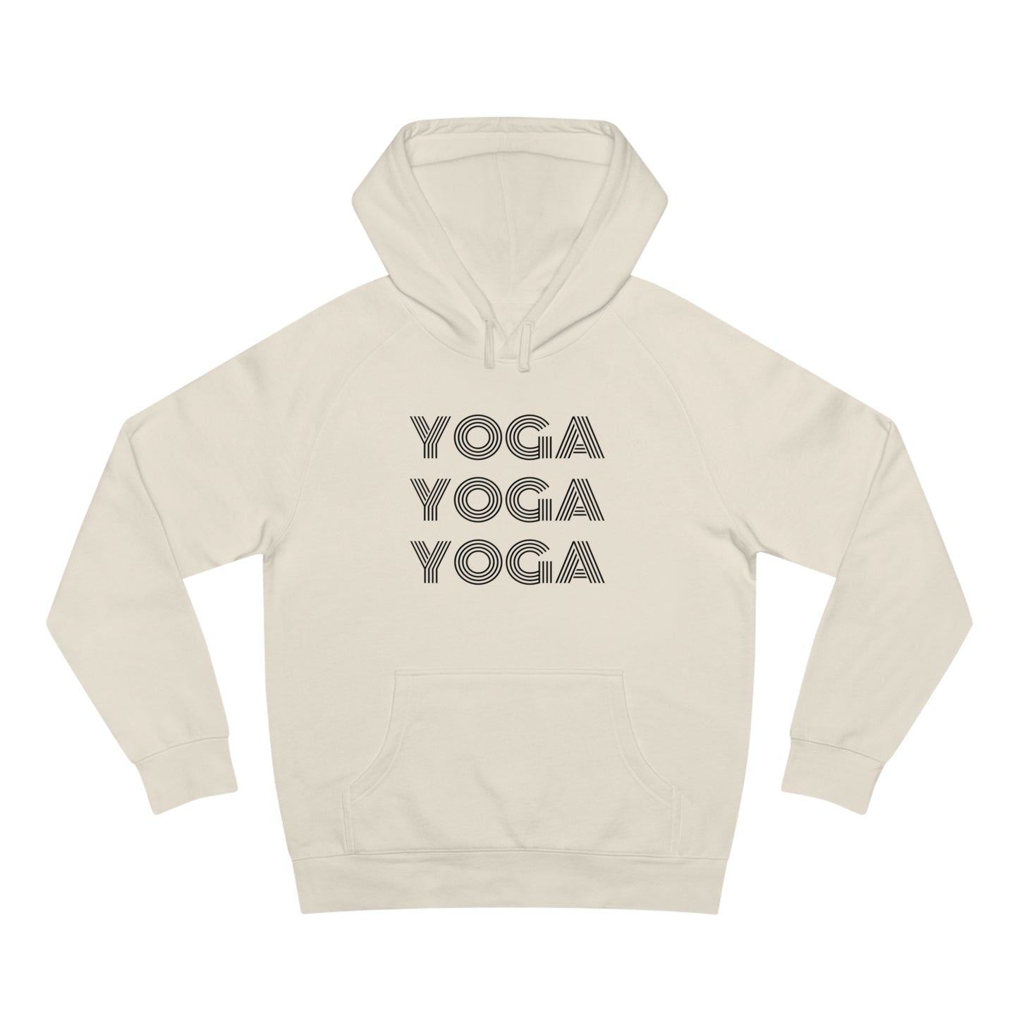 Retro Yoga Unisex Ecru Hoodies