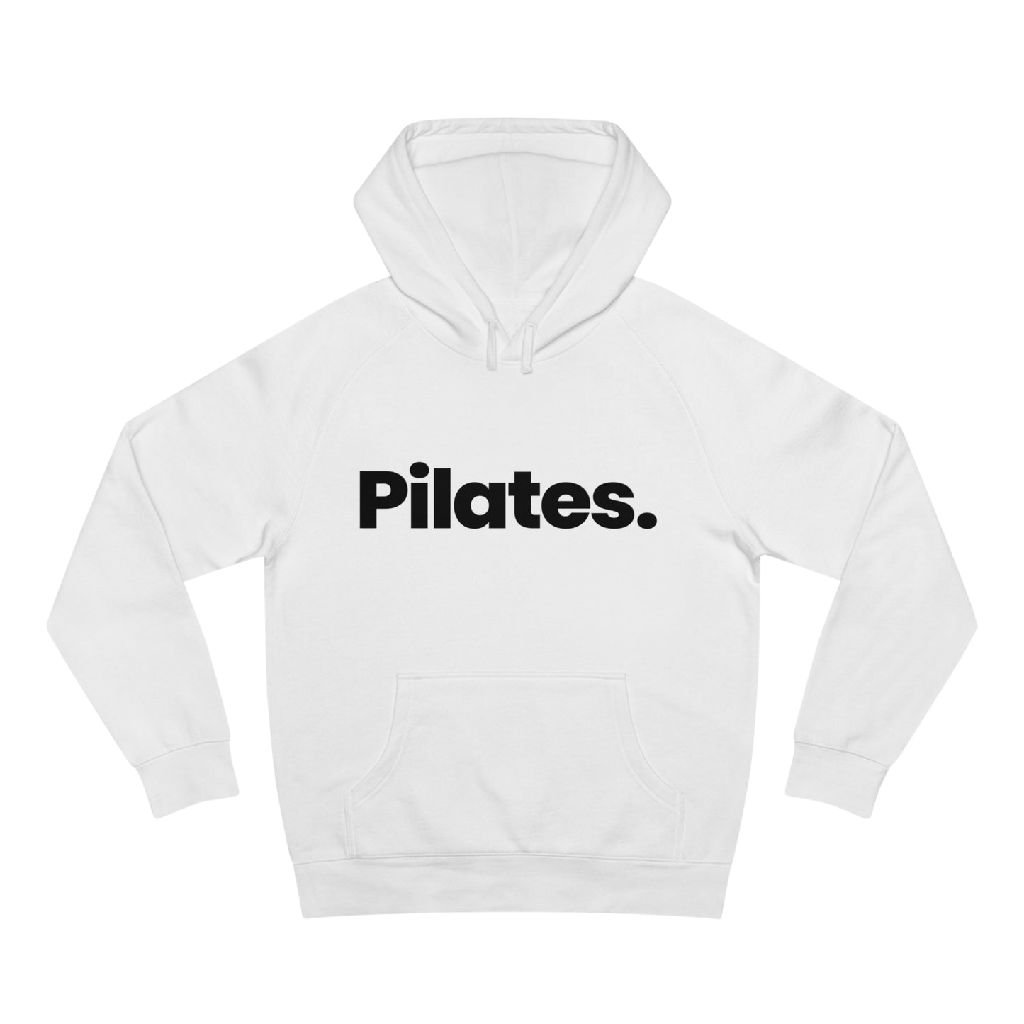 Pilates. Unisex White Hoodies