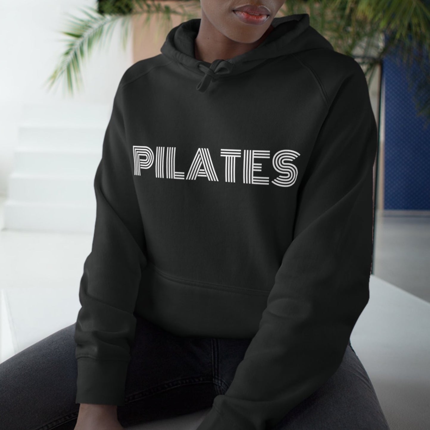 Retro Pilates Black Hoodies