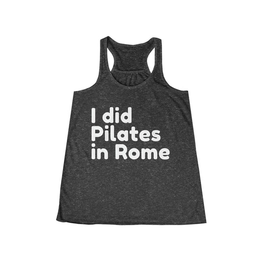 I Did Pilates In Rome Dark Grey Tank Top