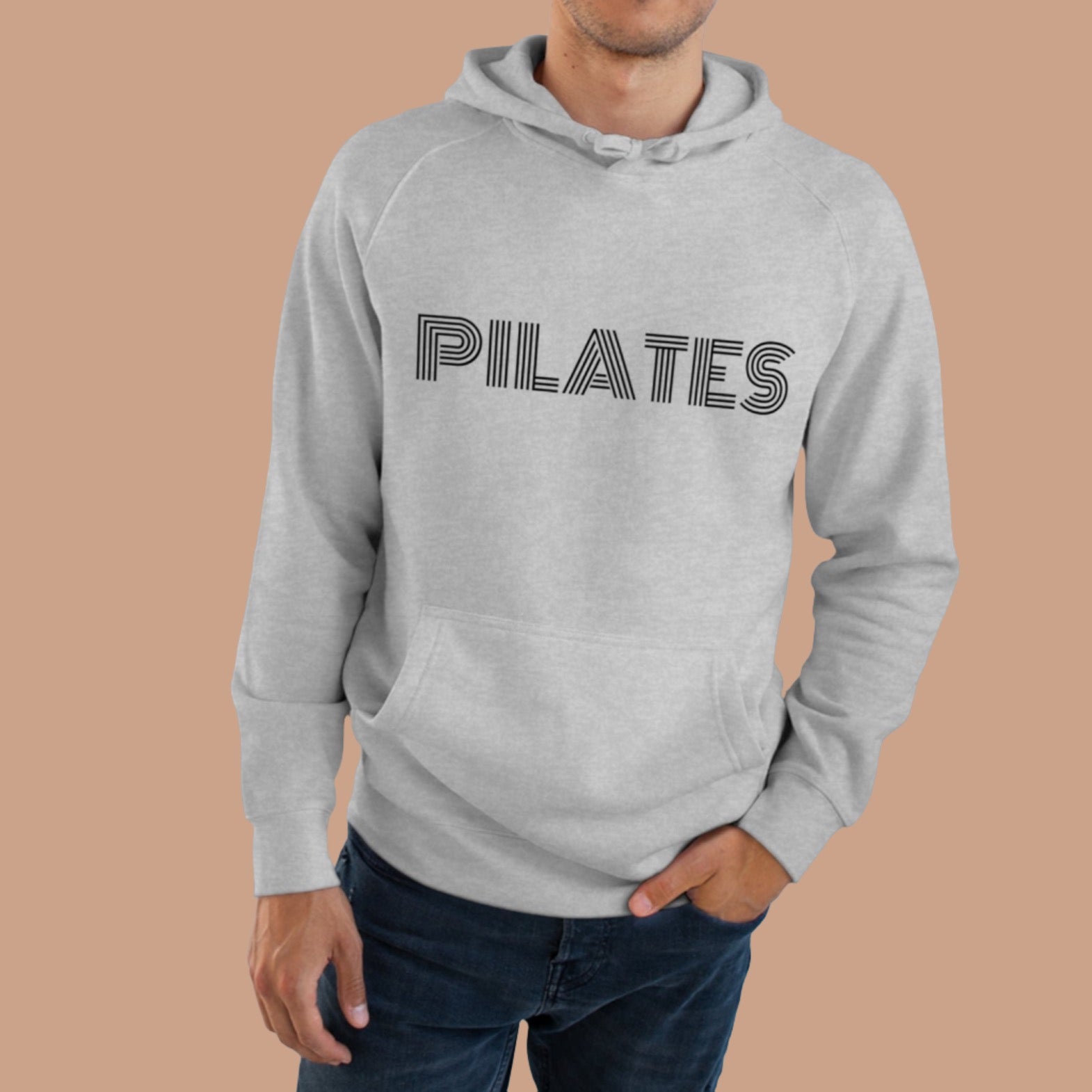 Retro Pilates Heather Gray Hoodies