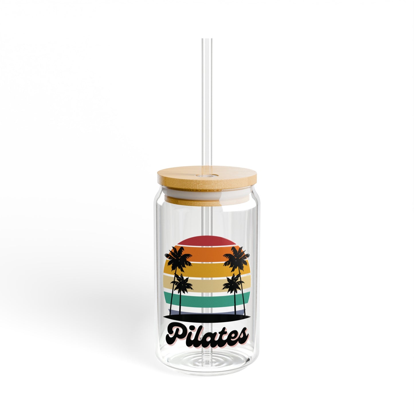 Tropical Pilates Sipper Glass