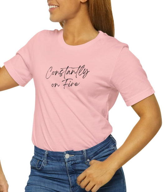 Constantly on Fire Jersey Short Sleeve Women's T-shirt