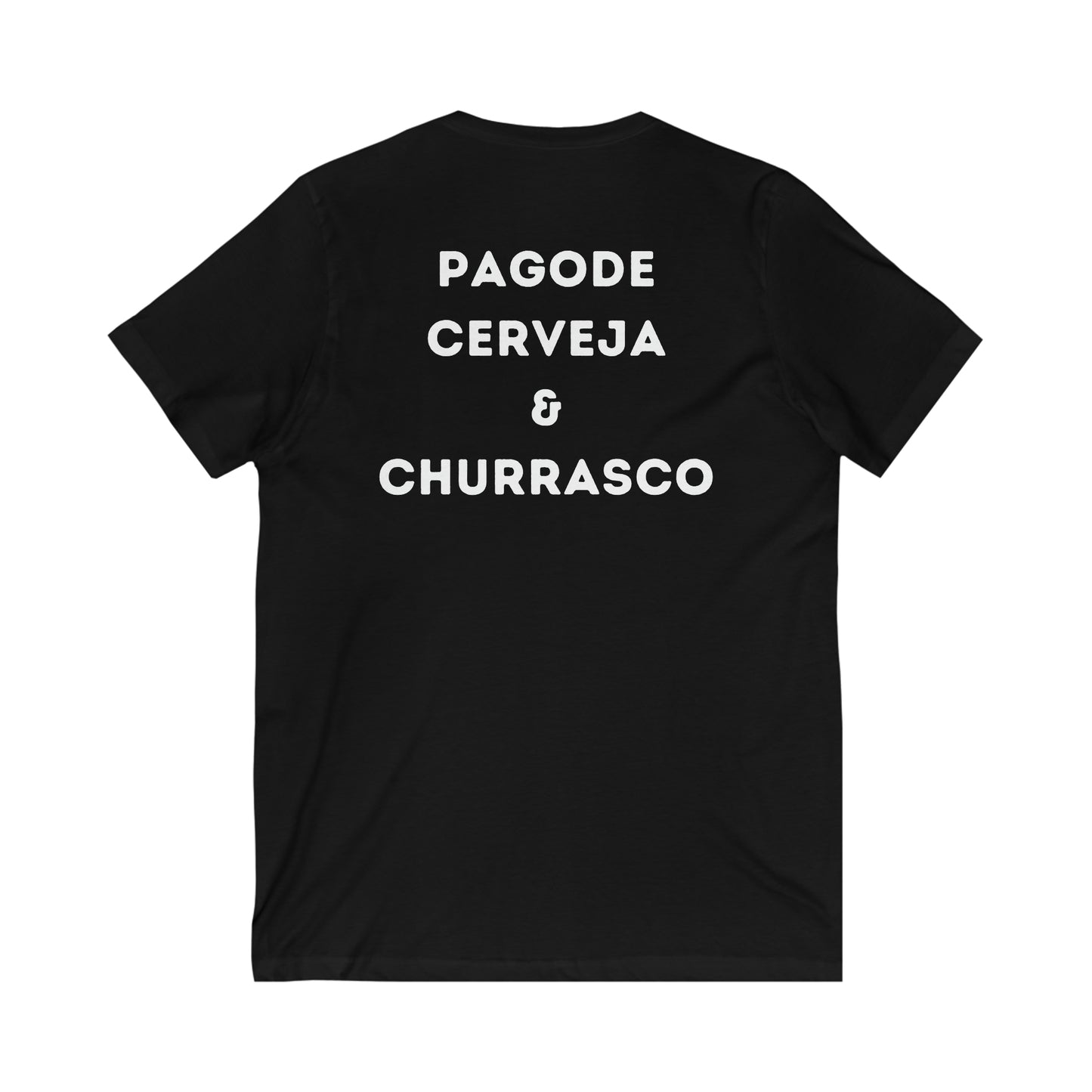 Powered By Pagode, Cerveja & Churrasco V Neck Brazilian Tee