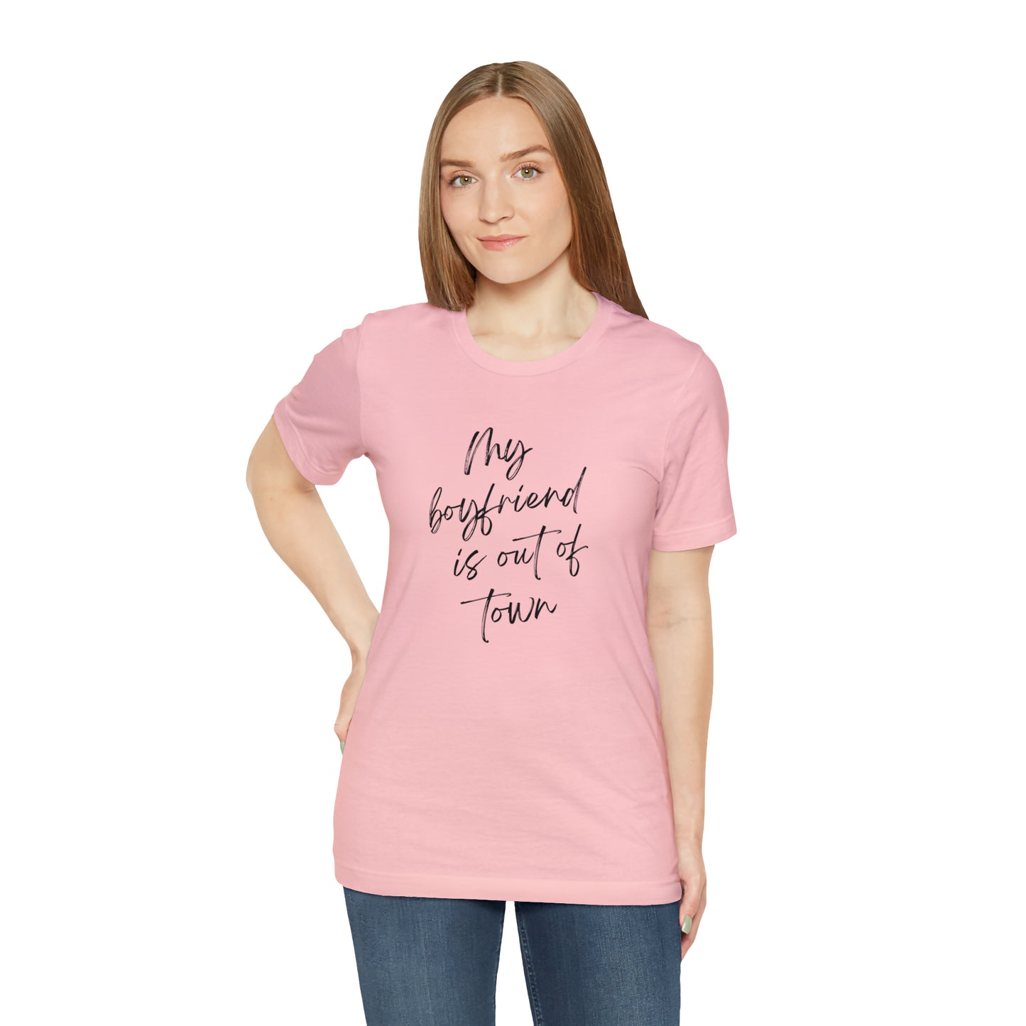 My Boyfriend is Out of Town Jersey Short Sleeve Women's T-shirt