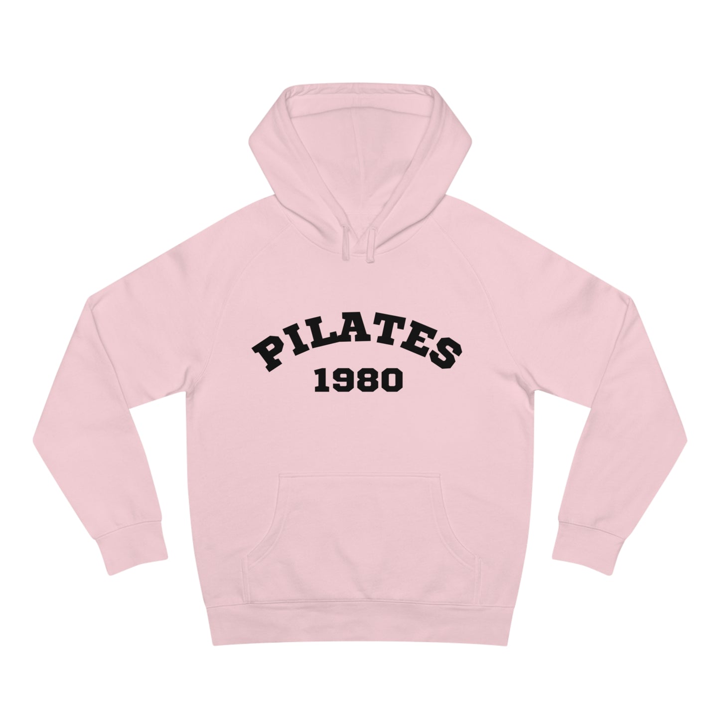 Pilates 1980 Unisex Pink Hoodies 