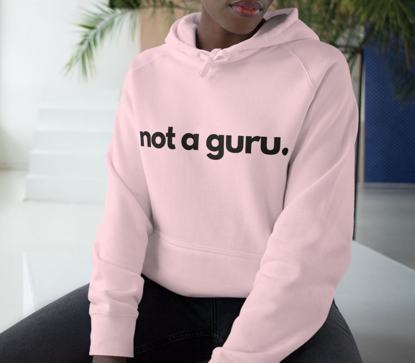 Not A Guru. Unisex Pink Hoodies