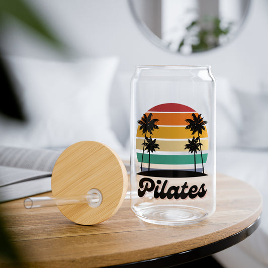 Tropical Pilates Sipper Glass