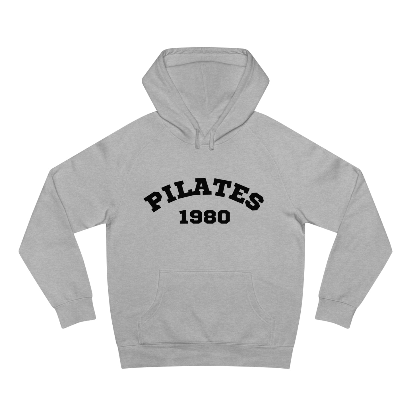 Pilates 1980 Unisex Heather Gray Hoodies