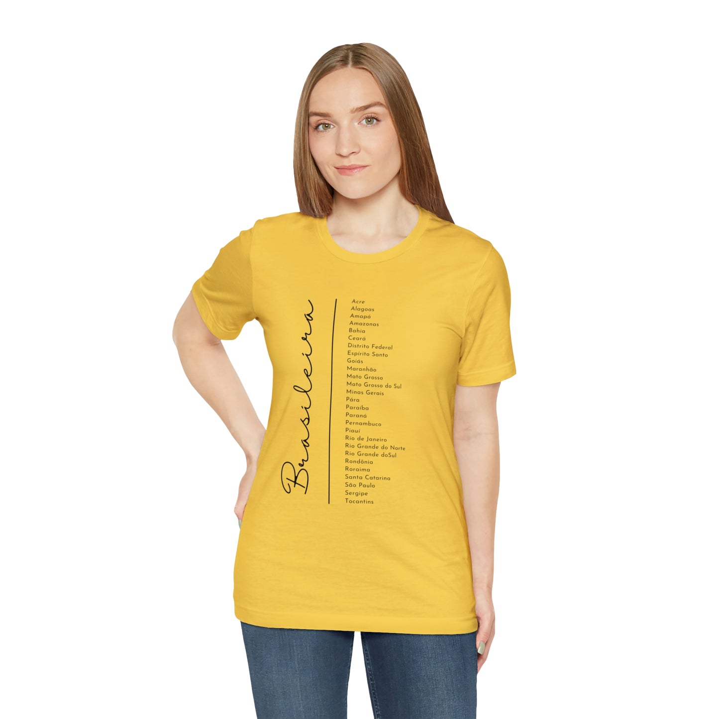 Brasileira Yellow Brazilian T-shirt - All States