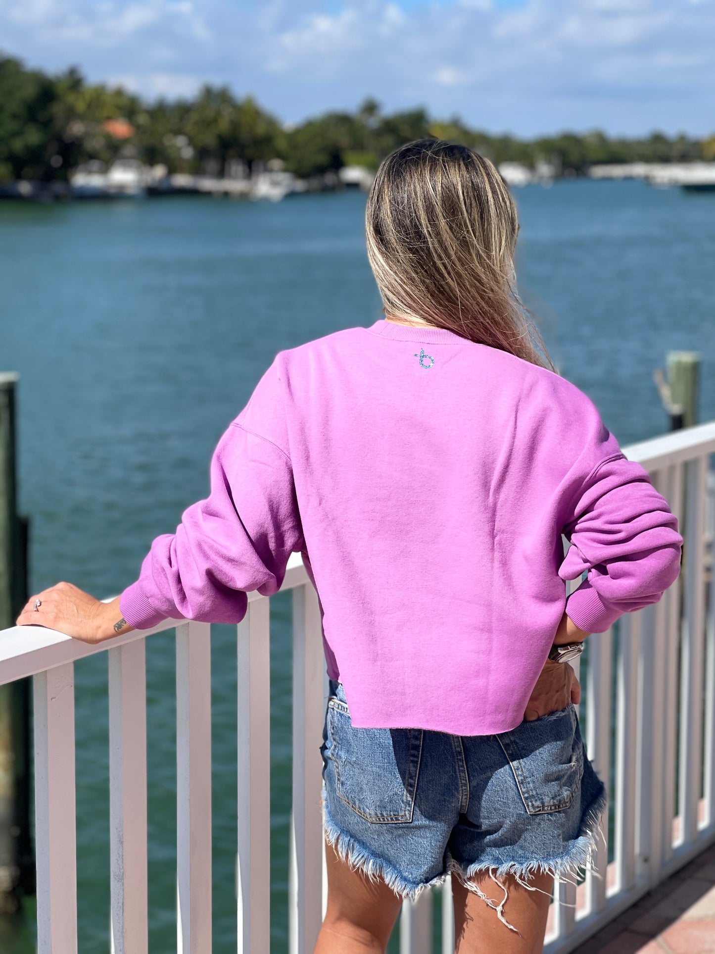 Hell YES Magenta Cropped Sweatshirt