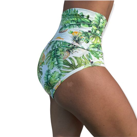 tropical yoga shorts