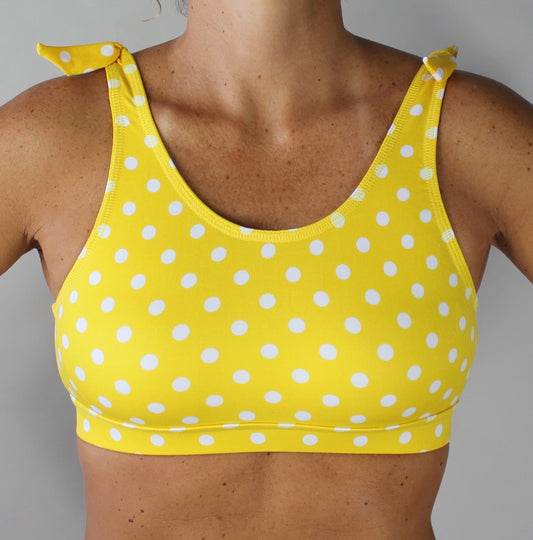 ENERGY BRA Yellow Polka Dots