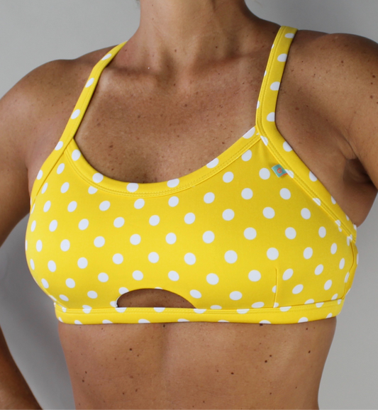 VIBE BRA Yellow Polka Dots