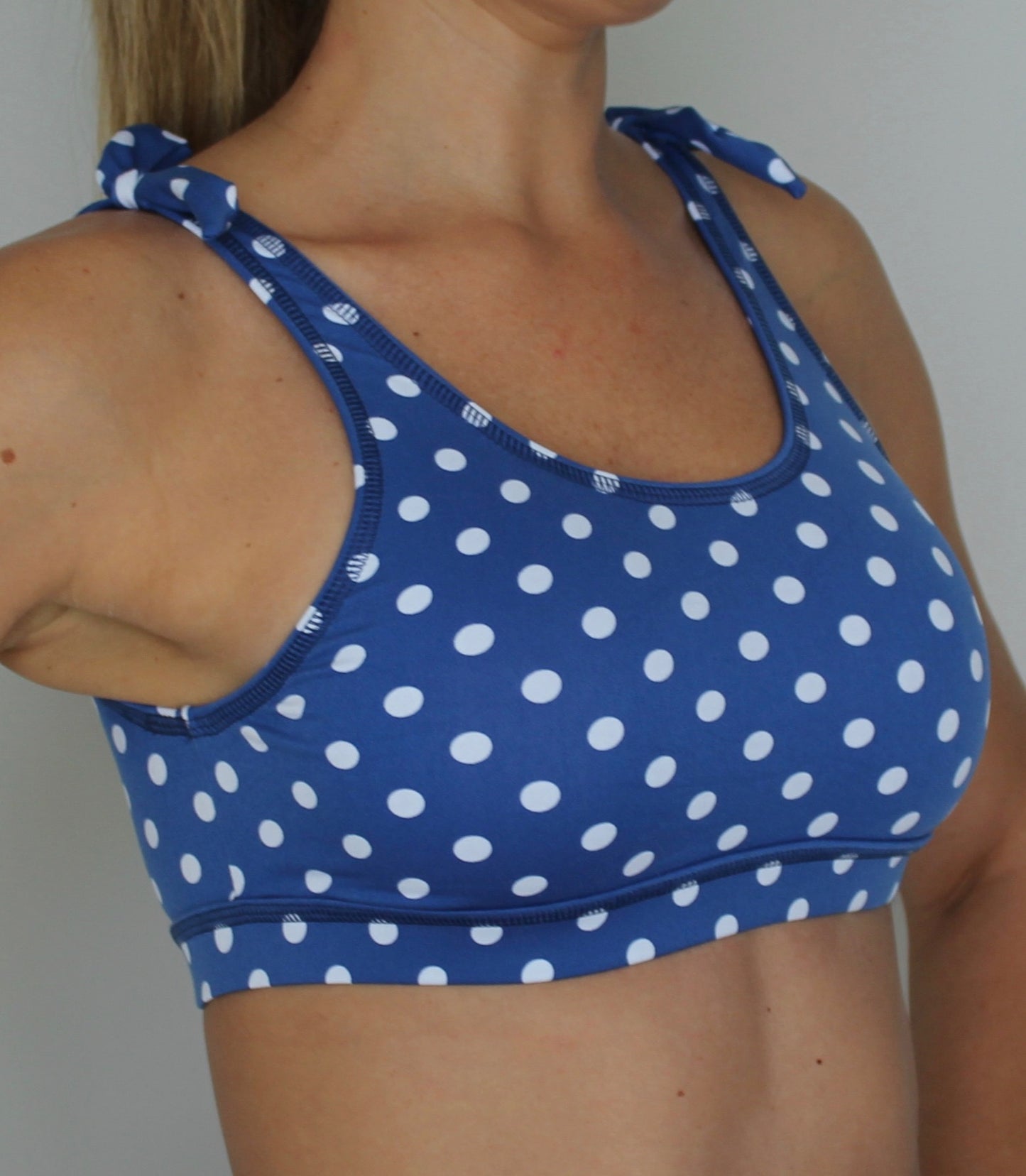 ENERGY BRA Blue Polka Dots